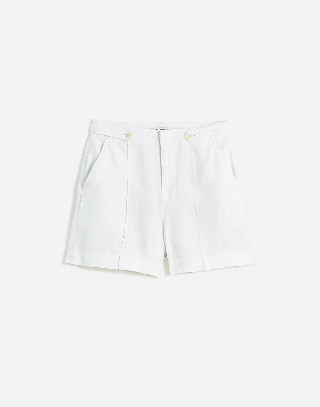 Clean Button-Tab Shorts in 100% Linen | Madewell