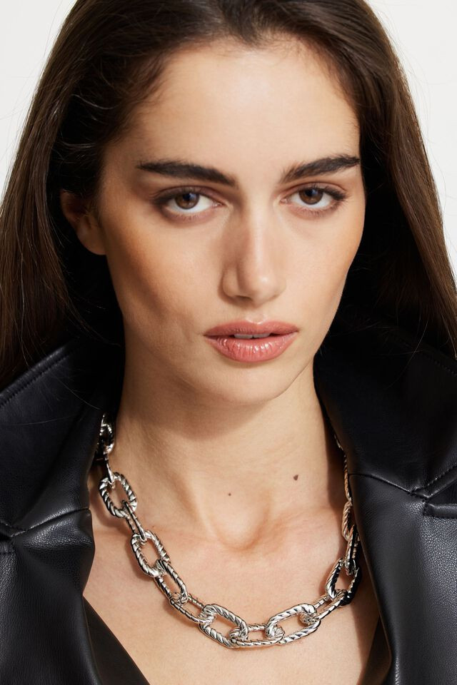 Roped Chain Link Necklace | Dynamite Clothing