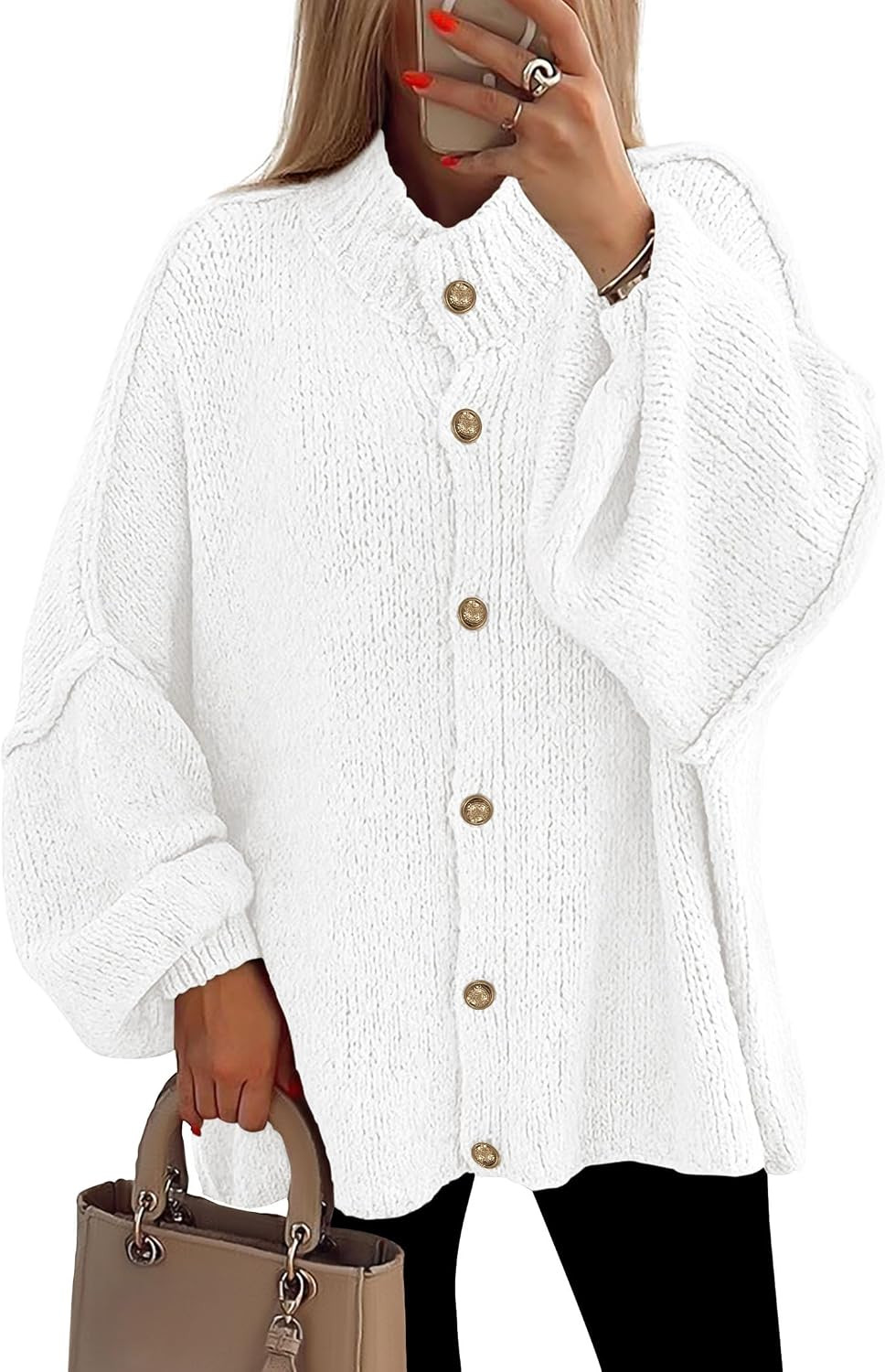 PRETTYGARDEN Women's Oversized Chunky Cardigan Sweaters | Amazon (US)