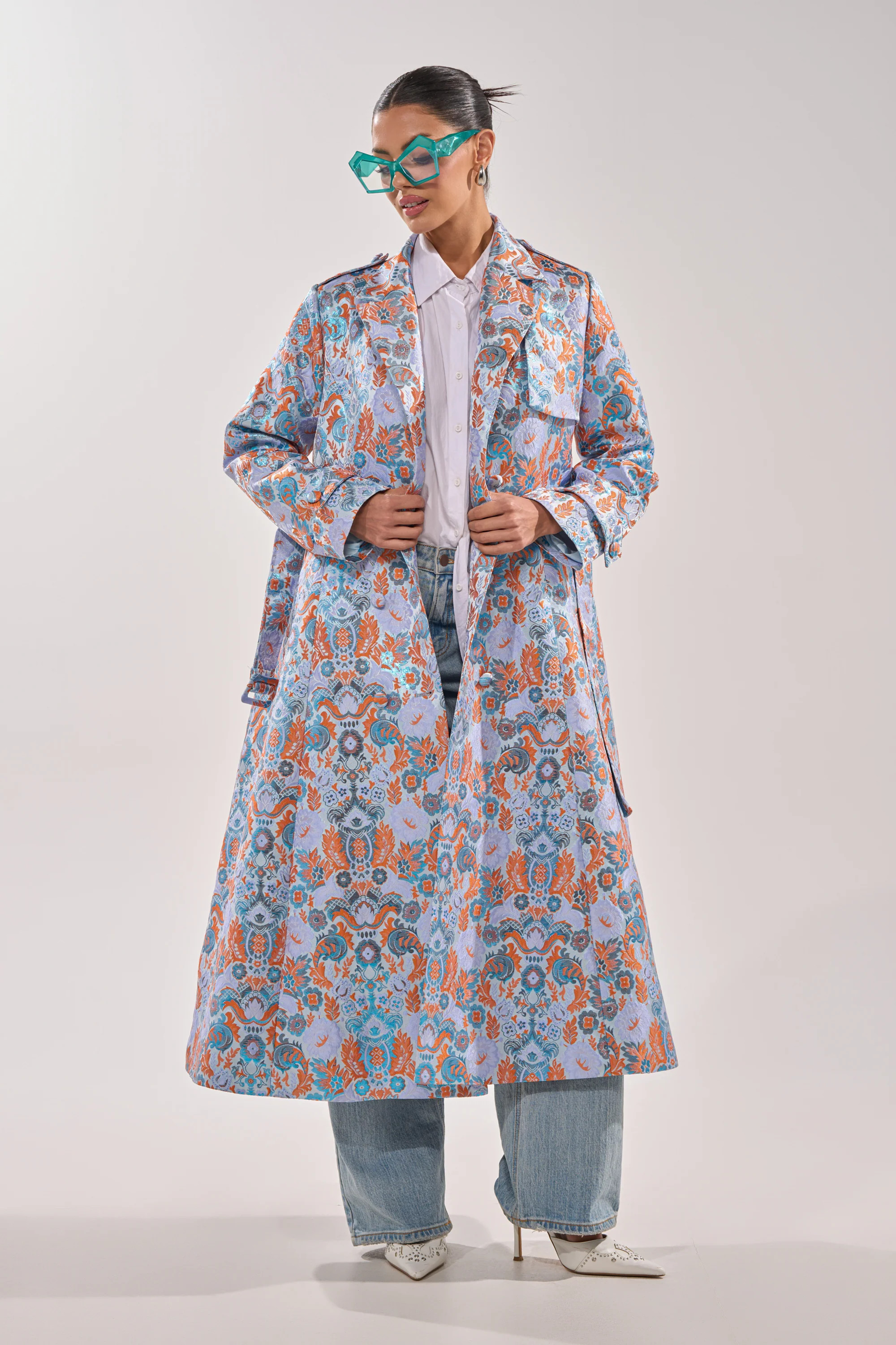 ST. GERMAIN BROCADE TRENCH | AKIRA