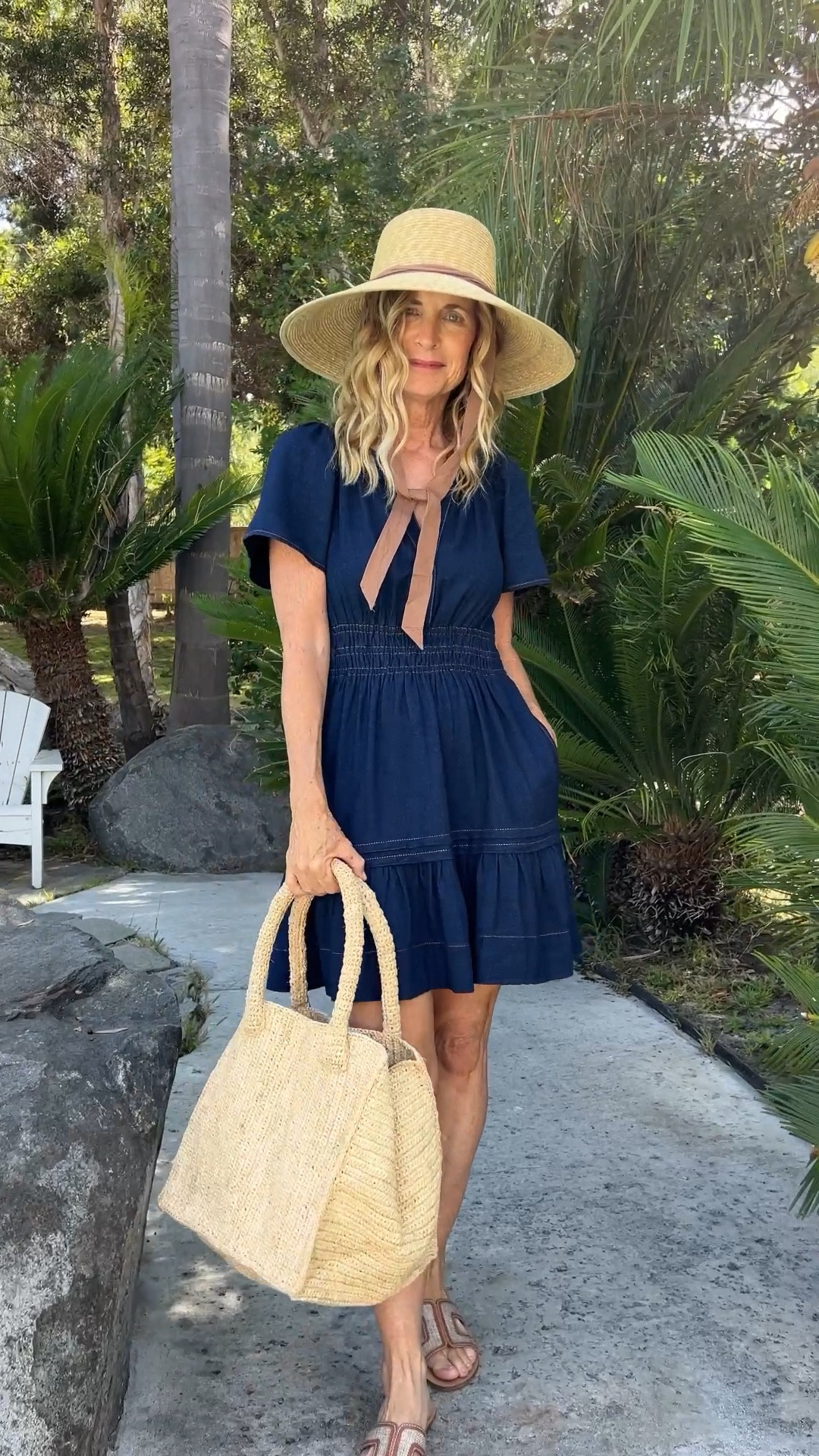 The cutest denim dress and my favorite sun hat and bag!

#LTKVideo #LTKSeasonal #LTKOver40