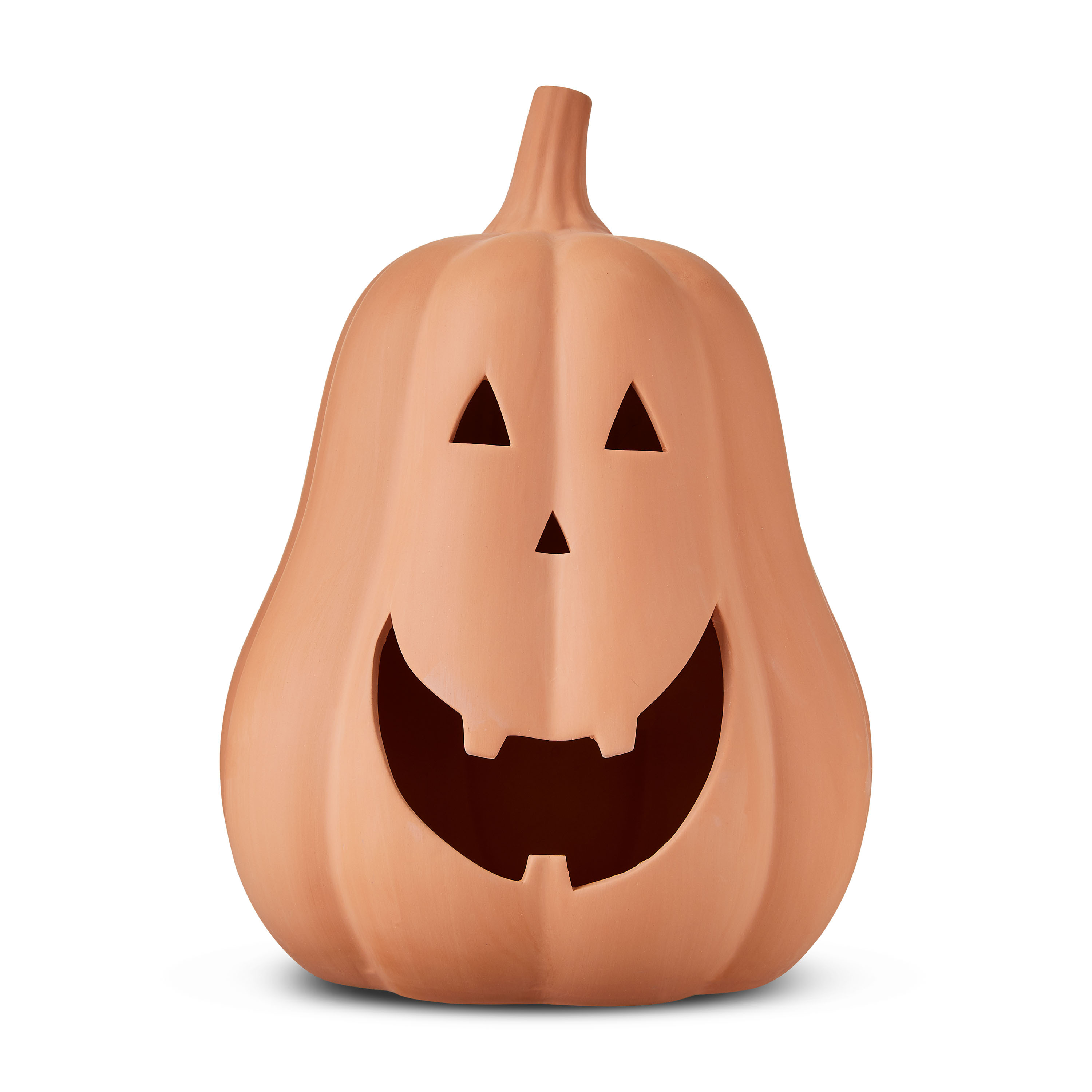 Clay Jack-o'-Lantern Tabletop Decor, Brown, 13", Harvest by Way To Celebrate | Walmart (US)