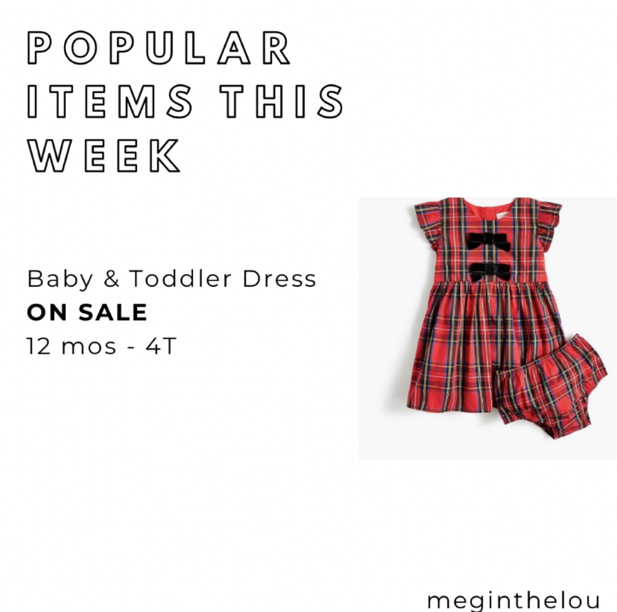 Baby and Toddler Christmas dress - ON SALE $20; matching girls and women’s outfits, I tagged those too 


#familymatching #momandmini #momandme #jcrewsale #salefinds #babygirl #toddlergirl #christmas #christmasoutfit #familyphotos #tartandress #plaiddress #LTKBaby #LTKFamily #LTKHoliday 


#LTKStyleTip #LTKSaleAlert #LTKFindsUnder50