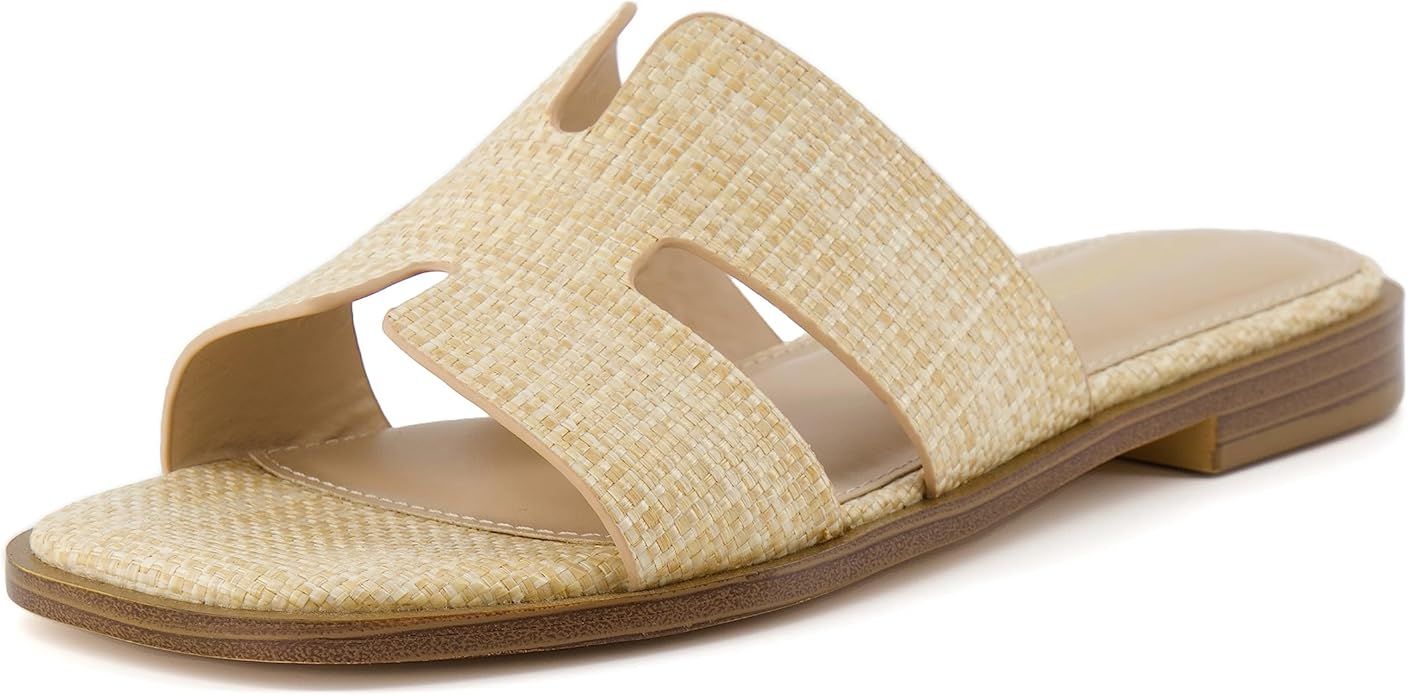 CUSHIONAIRE Women's Voyage slide sandal +Memory Foam, Wide Widths Available | Amazon (US)