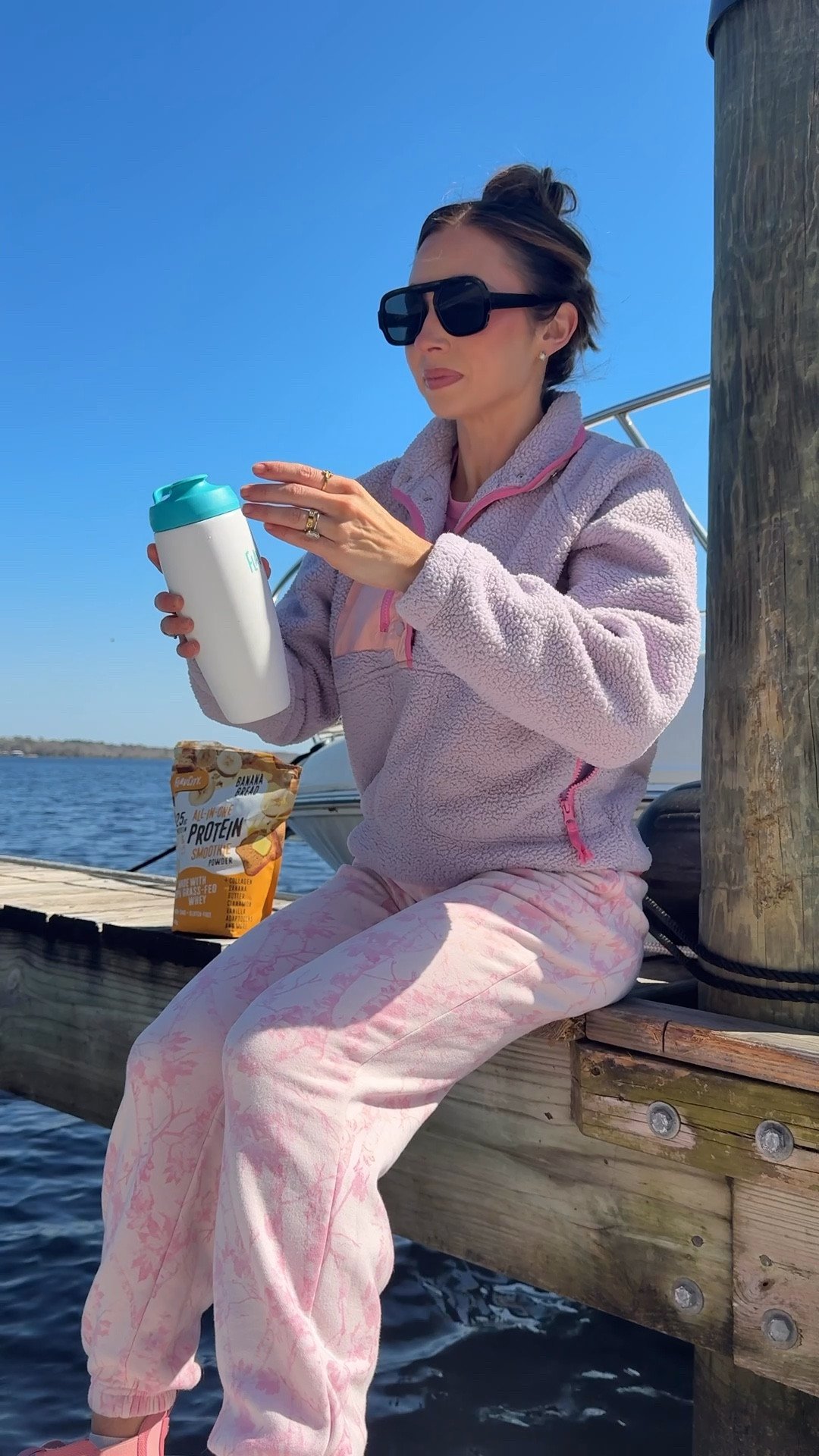 Amazon pullover (small)  + Walmart pink camo joggers (XS) 

#LTKootd #LTKdayinmylife