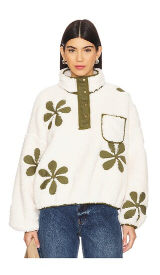 The Patch Pocket Countryside Pullover in Cream & Army | Revolve Clothing (Global)