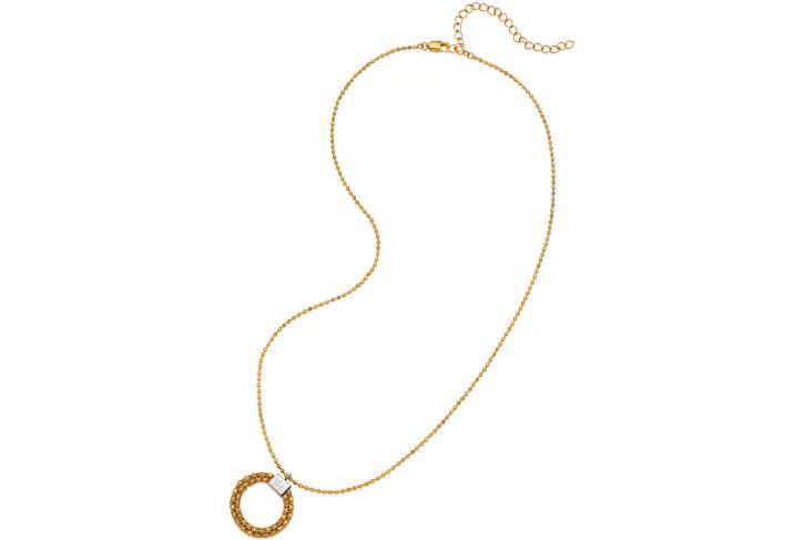 Halo Necklace Faceted 24K Gold | Mignon Faget