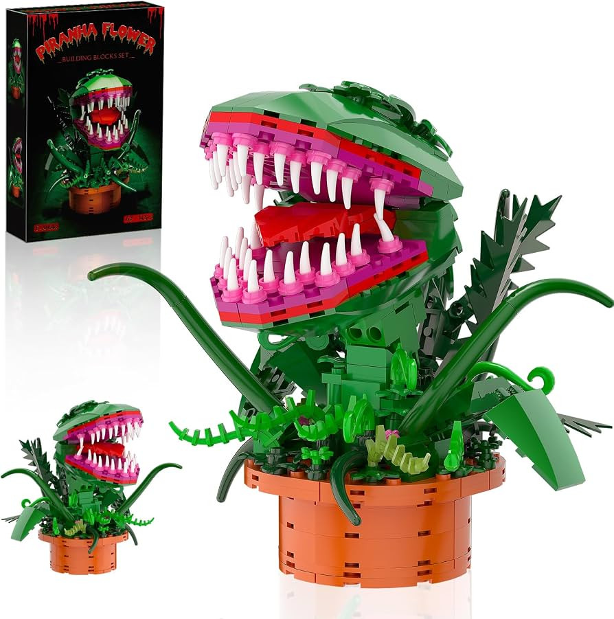 Audrey 2 Cannibal Flower Building Block Set, Little Shop of Horrors Piranha Plant with Openable M... | Amazon (US)