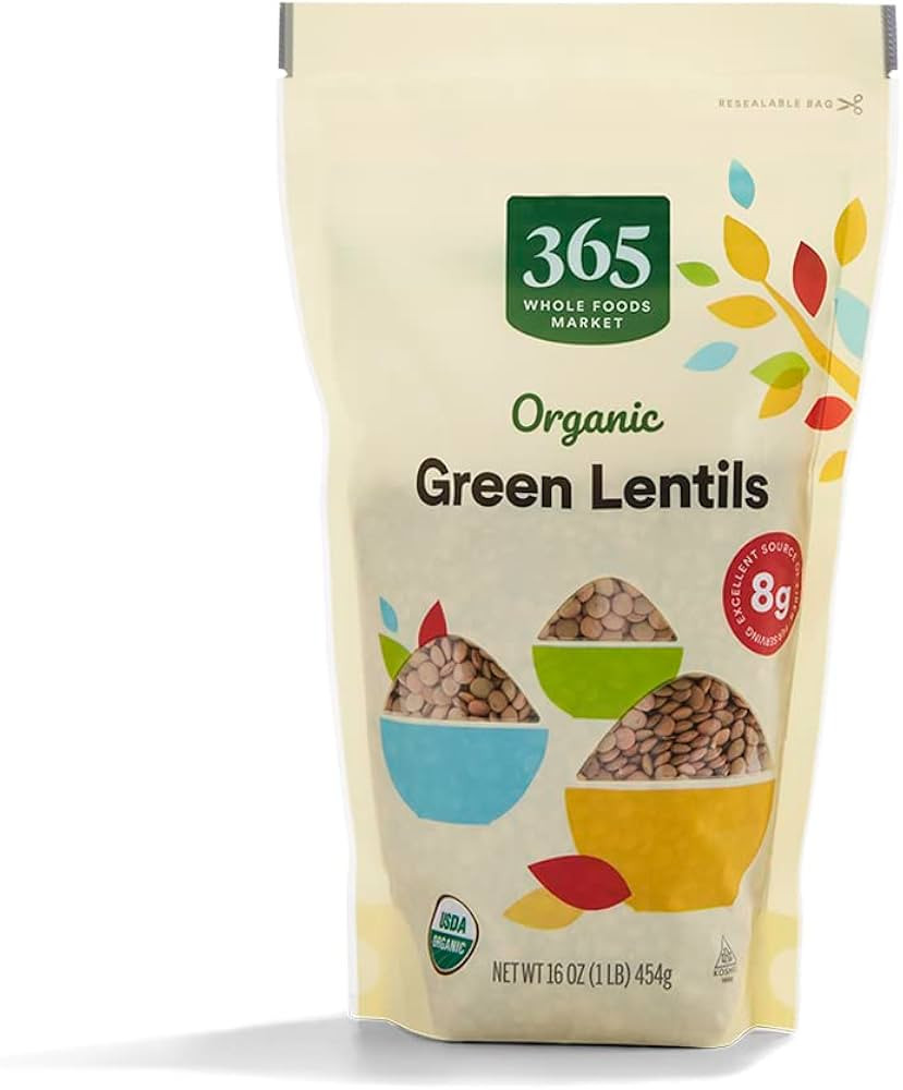 365 by Whole Foods Market, Organic Green Lentils, 16 Ounce | Amazon (US)