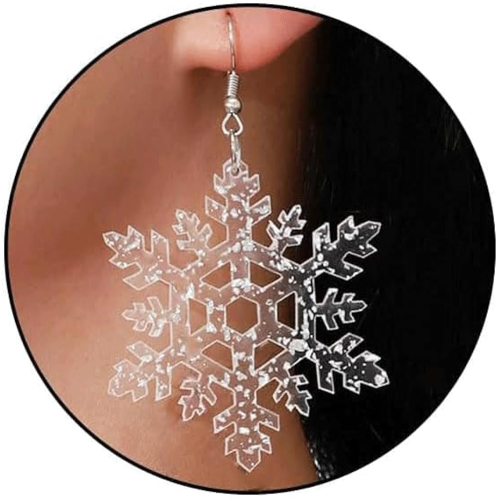 Snowflake Earrings for Women Snowflake Dangle Earrings Winter Earring Christmas Earring for Women | Amazon (US)