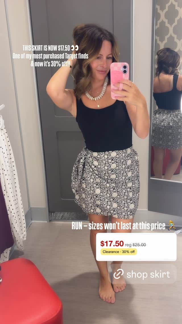 RUN — sizes won’t last at this price 🏃‍♀️ THIS SKIRT IS NOW $17.50 👀
One of my most purchased Target finds
& now it’s 30% off!!

#LTKootd #LTKSaleAlert #LTKSeasonal
