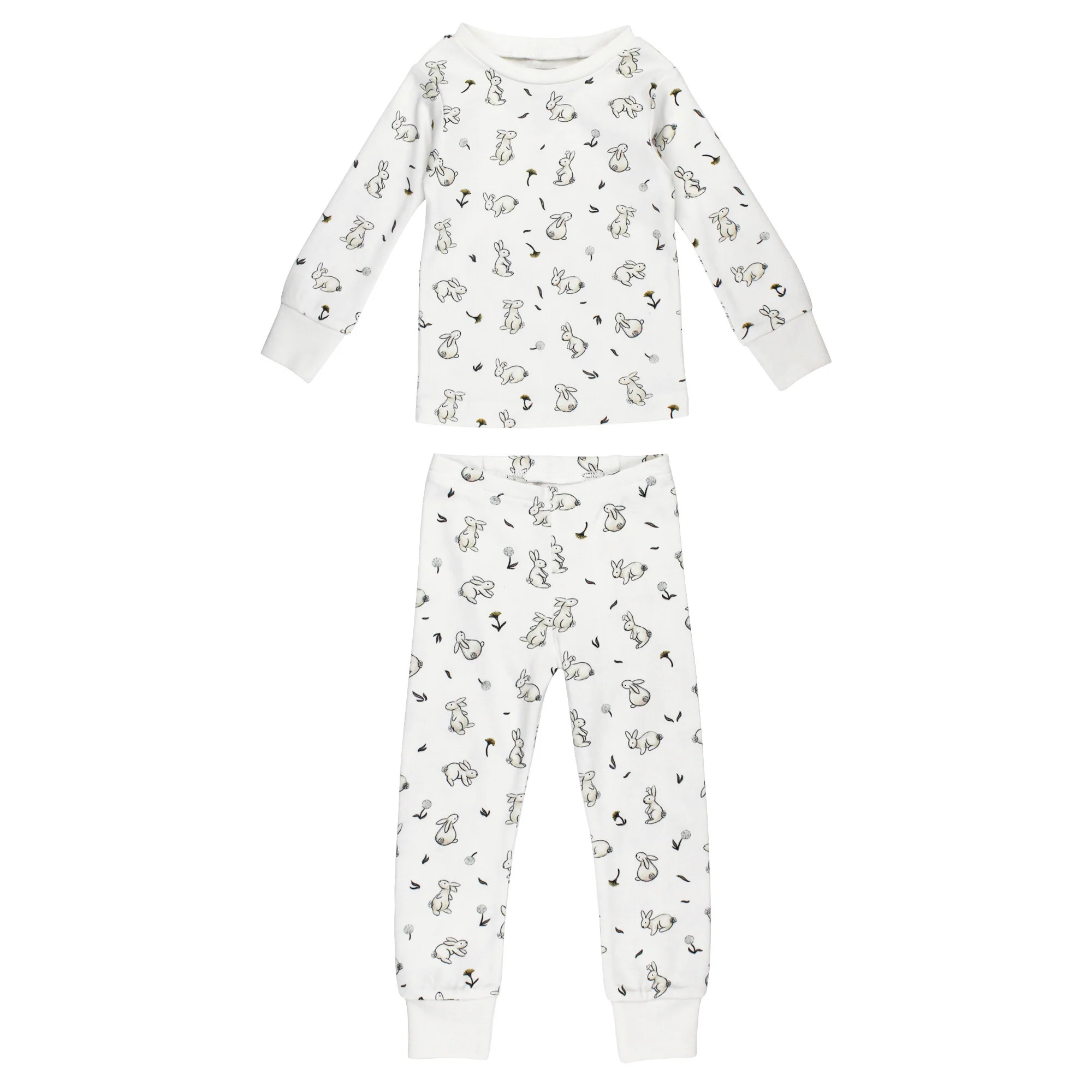 Kids' Organic L/Sleeve PJ Set in Honey Bunny | L'ovedbaby