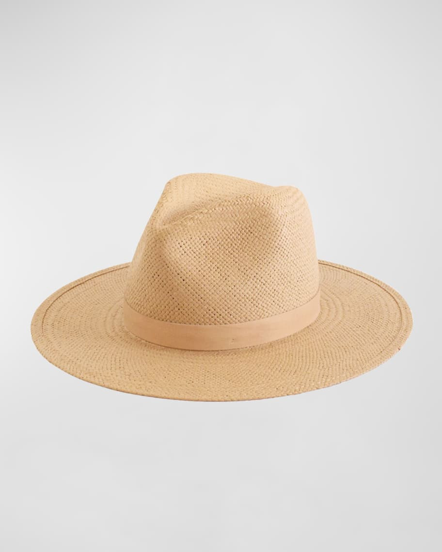 Janessa Leone Simone Packable Straw Fedora Hat | Neiman Marcus