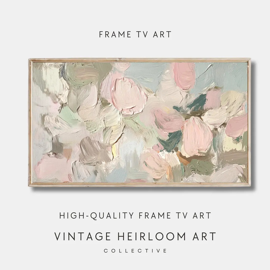 Pastel Abstract Frame TV Art: Textured Painting (Digital Download) | Etsy (US)