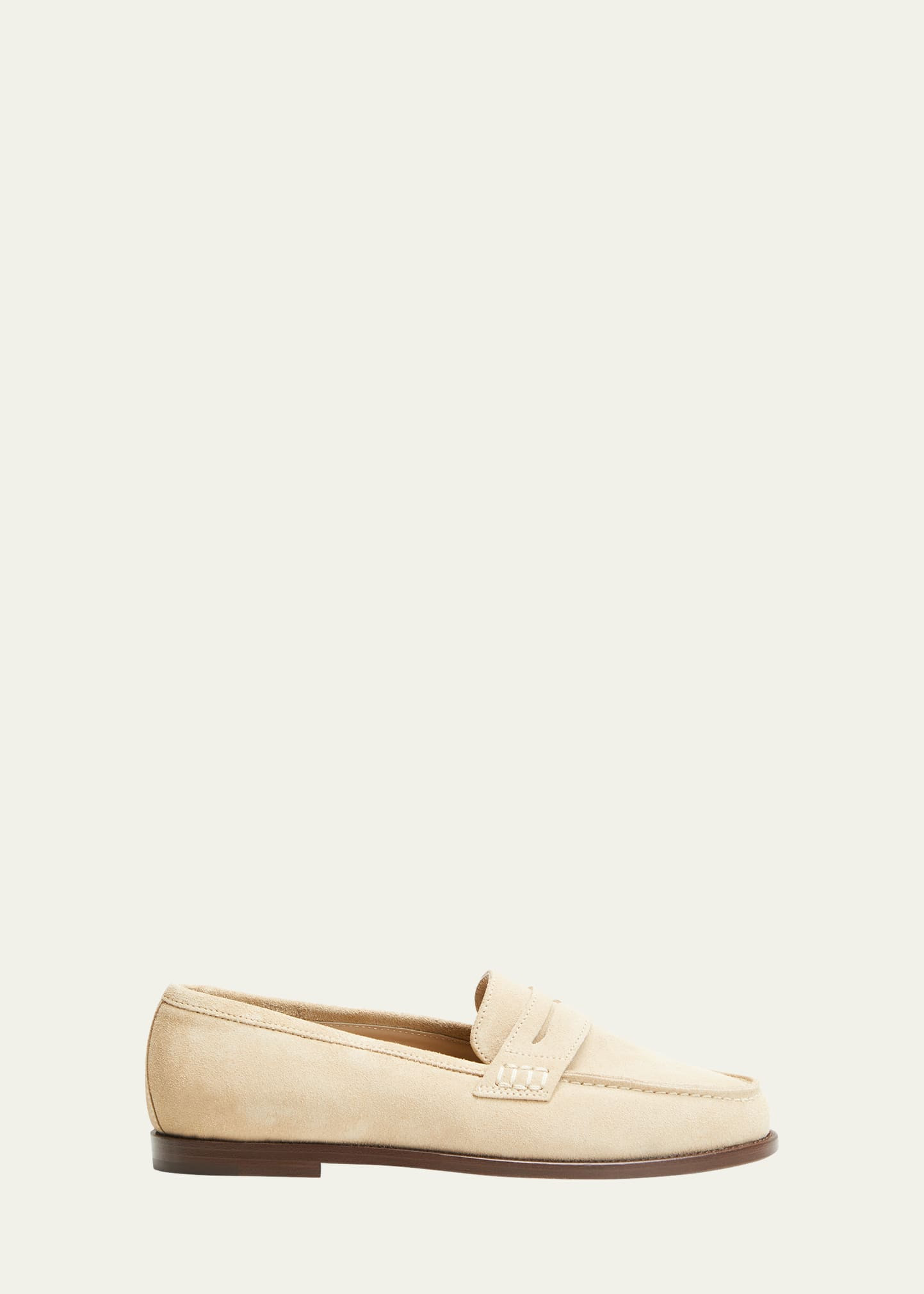 Manolo Blahnik Perrita Suede Penny Loafers | Bergdorf Goodman