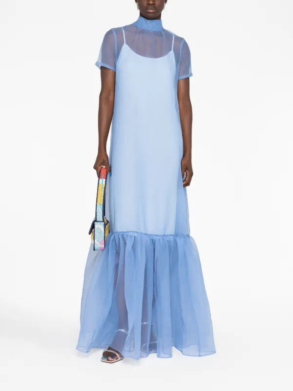 STAUD Calluna Organza Maxi Dress - Farfetch | Farfetch Global