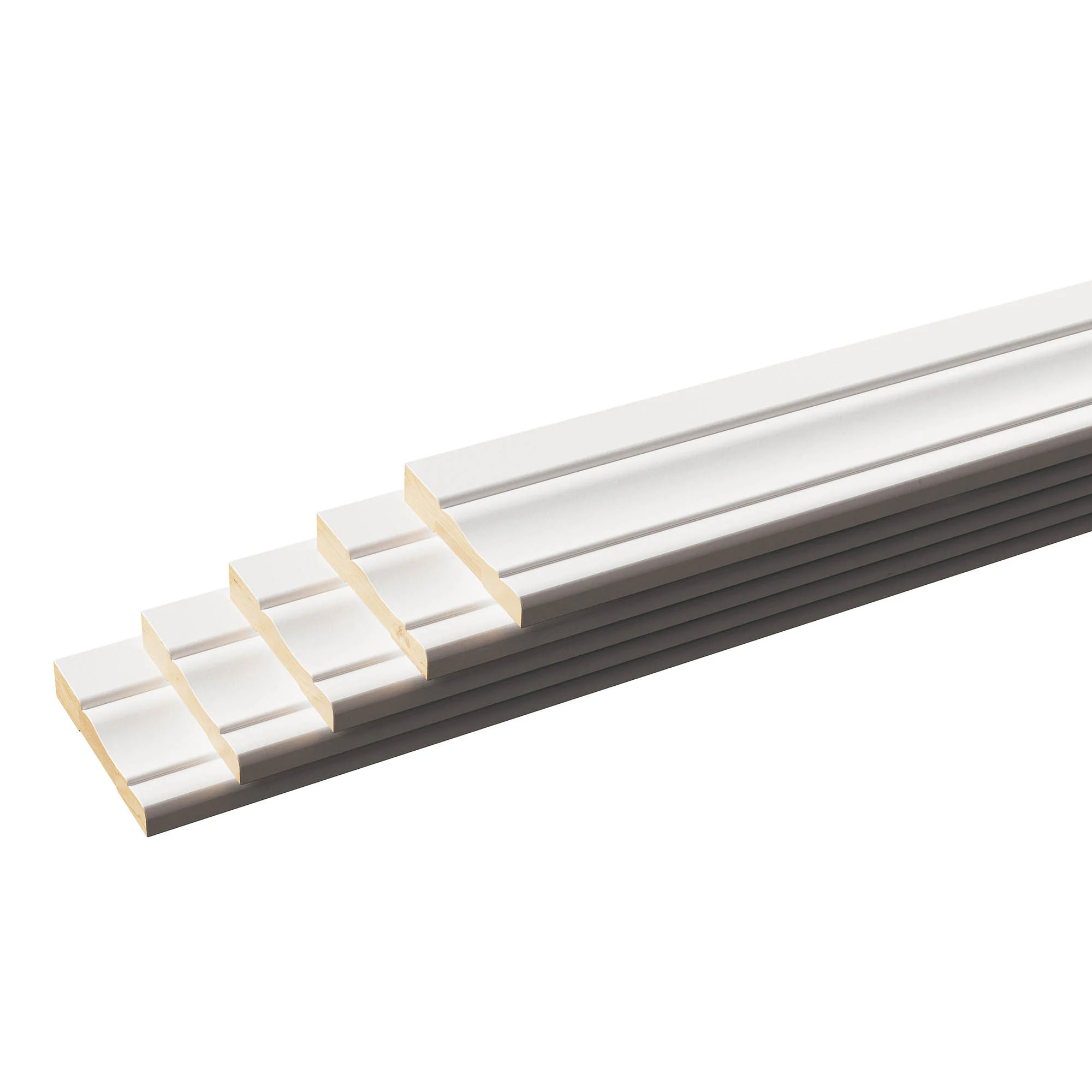 Lowe's 11/16-in x 3-1/4-in x 8-ft Primed Pine 443 Casing 5 -Pack in White | 1080704 | Lowe's