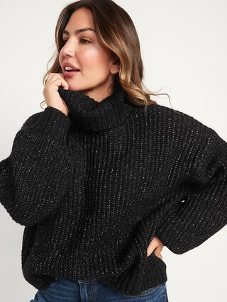 Shaker-Stitch Turtleneck Sweater for Women | Old Navy (US)