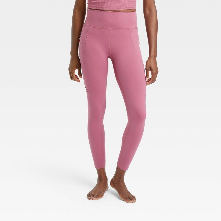 Women's Flex Ribbed Curvy Fit High-Rise 7/8 Leggings - All in Motion™ | Target