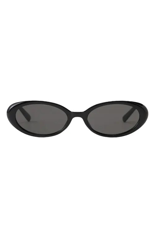 Fifth & Ninth Taya 53mm Polarized Oval Sunglasses in Black/Black at Nordstrom | Nordstrom