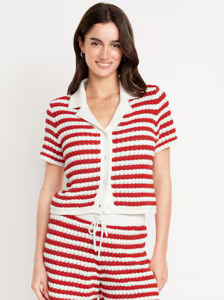 Button-Down Crochet Sweater | Old Navy (US)