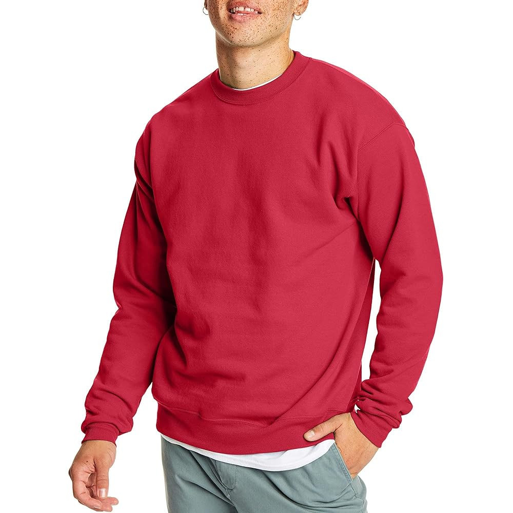 Hanes Men's EcoSmart Fleece, Pullover Crewneck Sweatshirt, 1 or 2 Pack | Amazon (US)