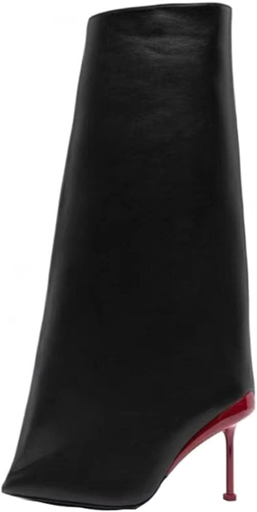 8cm Large Size Stiletto Heel Large Tube Trouser Boots Ladies Knee-high Boots Stylish Pointed High... | Amazon (US)