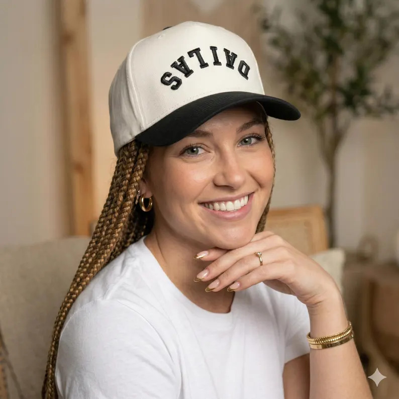 Custom Upside Down Embroidered Hat, Unique Gift Idea, Custom Five Panel Twill Cap, Personalized H... | Etsy (US)