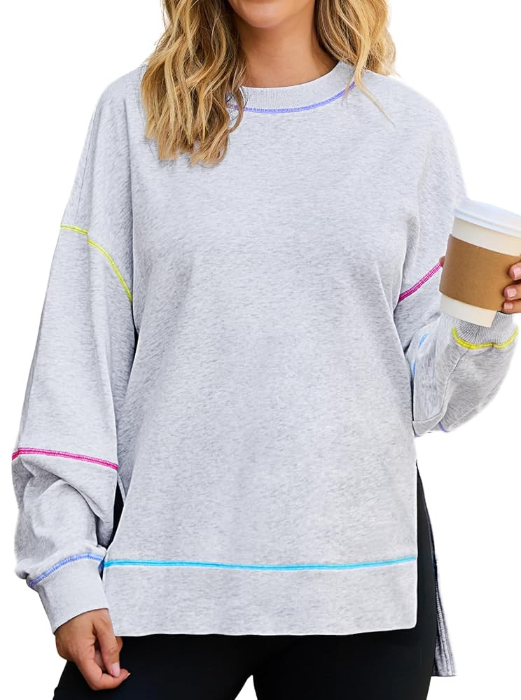 popvil Oversized Sweatshirt Women Pullover Crewneck Fall School Fashion Outfits Cute Comfy Trendy... | Amazon (US)