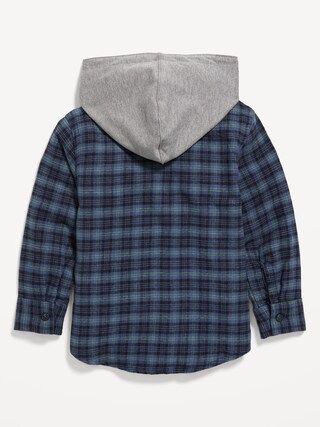 Hooded Soft-Brushed Flannel Shirt for Toddler Boys | Old Navy (US)