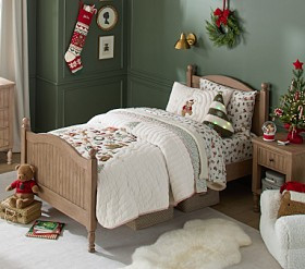 Holiday Teddy Bears Quilt & Shams | Pottery Barn Kids