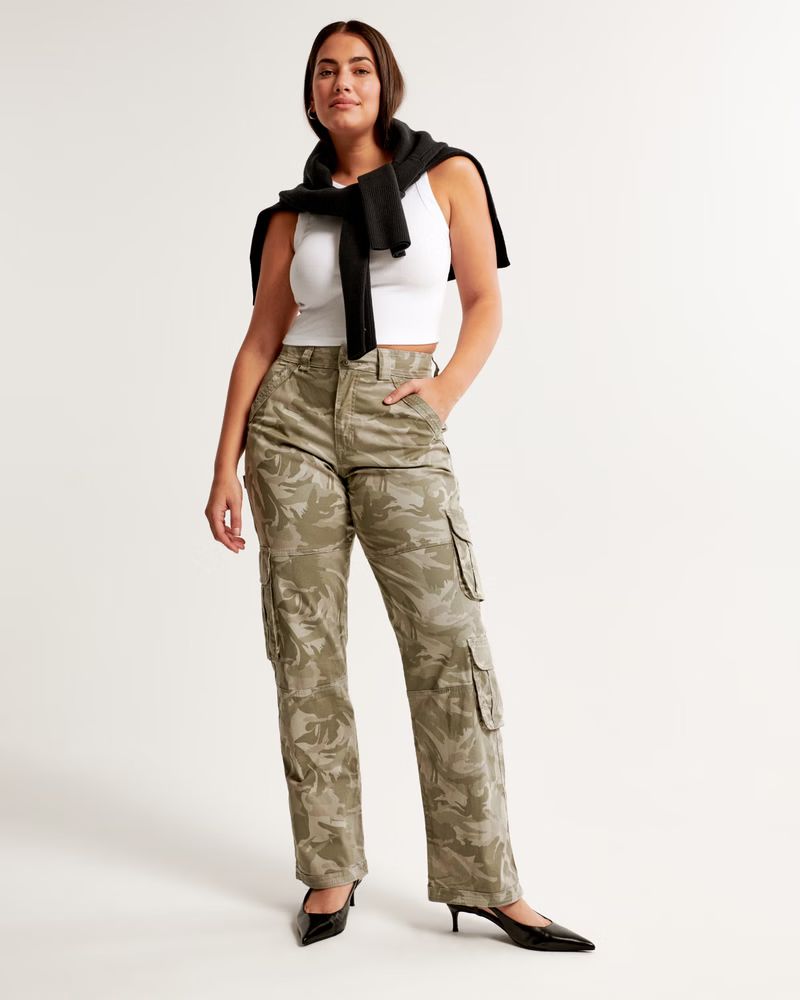 Women's Curve Love Relaxed Cargo Pant | Women's 20% Off Select Styles | Abercrombie.com | Abercrombie & Fitch (US)