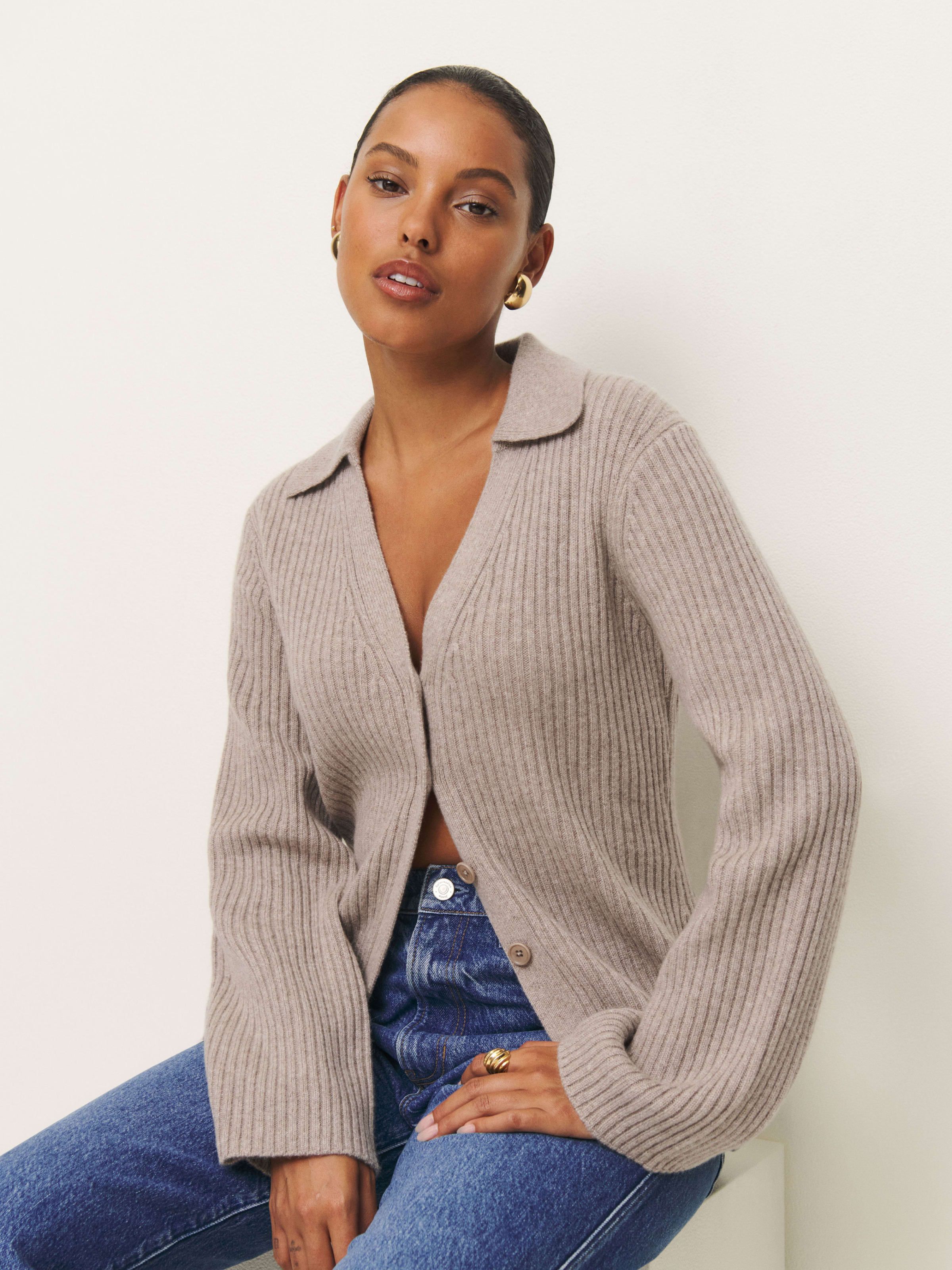 Shea Cashmere Collared Cardigan | Reformation (Global)