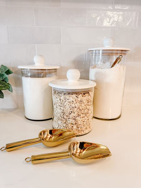New gold scoops for my kitchen canisters. They are so nice and come in a set of 4 for 15.99. 

#LTKhome