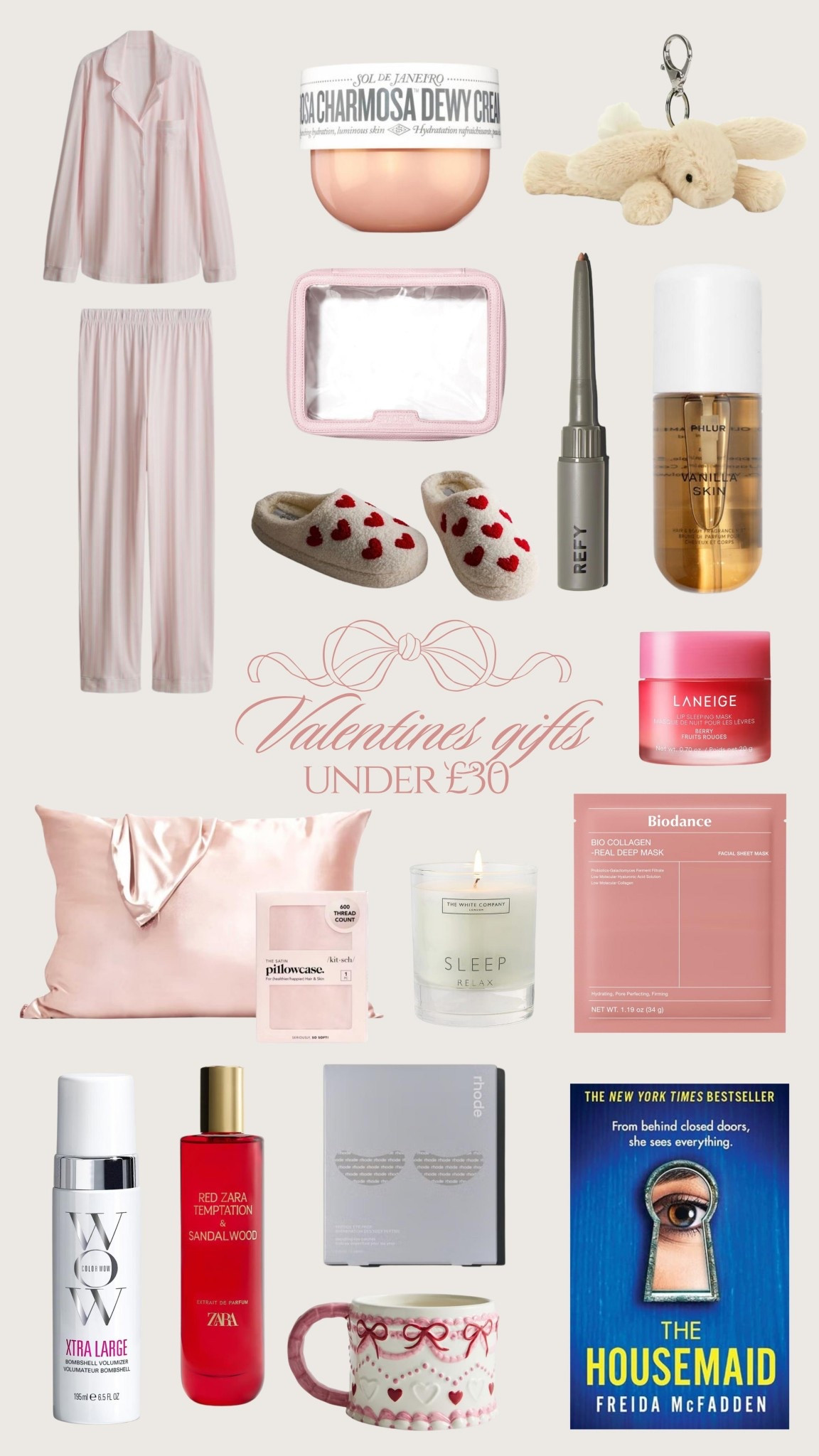 valentines gifts under £30 🩷✨

Phlur, silk pillow, biodance, Rhode, pyjamas, valentines pyjamas, valentines gift guide, gifts for her, the white company, slippers

#LTKdatenight #LTKgiftguide #LTKuk