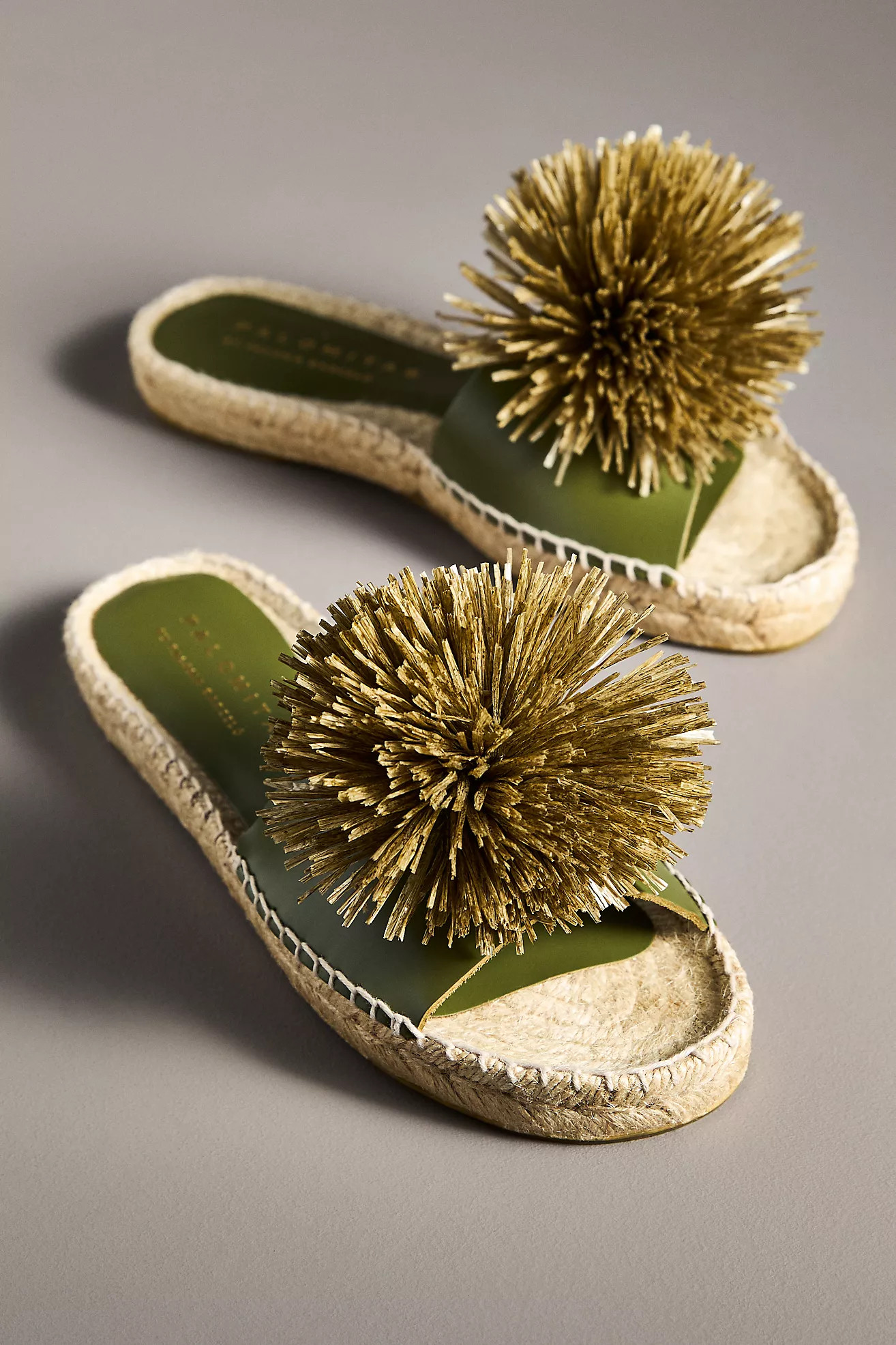 Palomitas by Paloma Barcelo Agnes Pom Slide Sandals | Anthropologie (US)