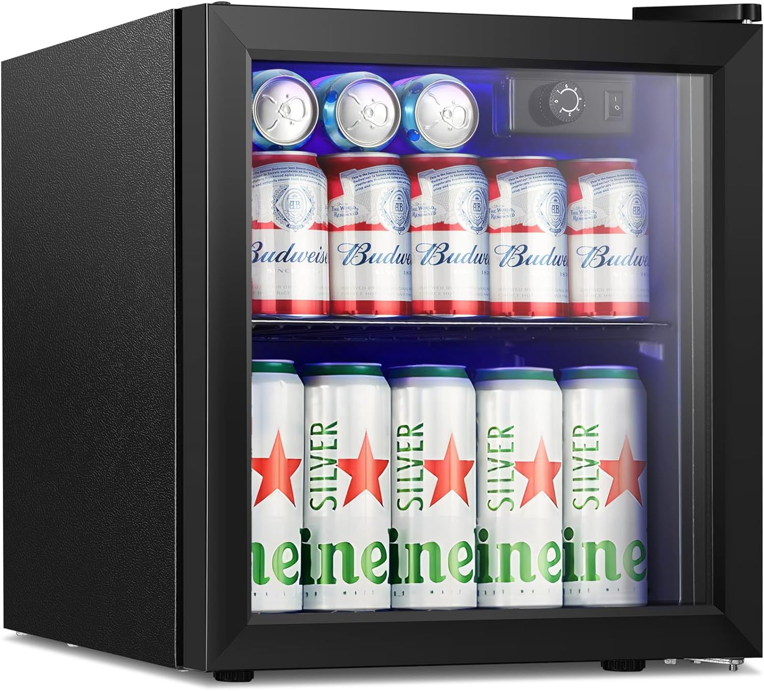Antarctic Star Mini Fridge Cooler - 48 Can Beverage Refrigerator Black Glass Door for Beer Soda o... | Amazon (US)