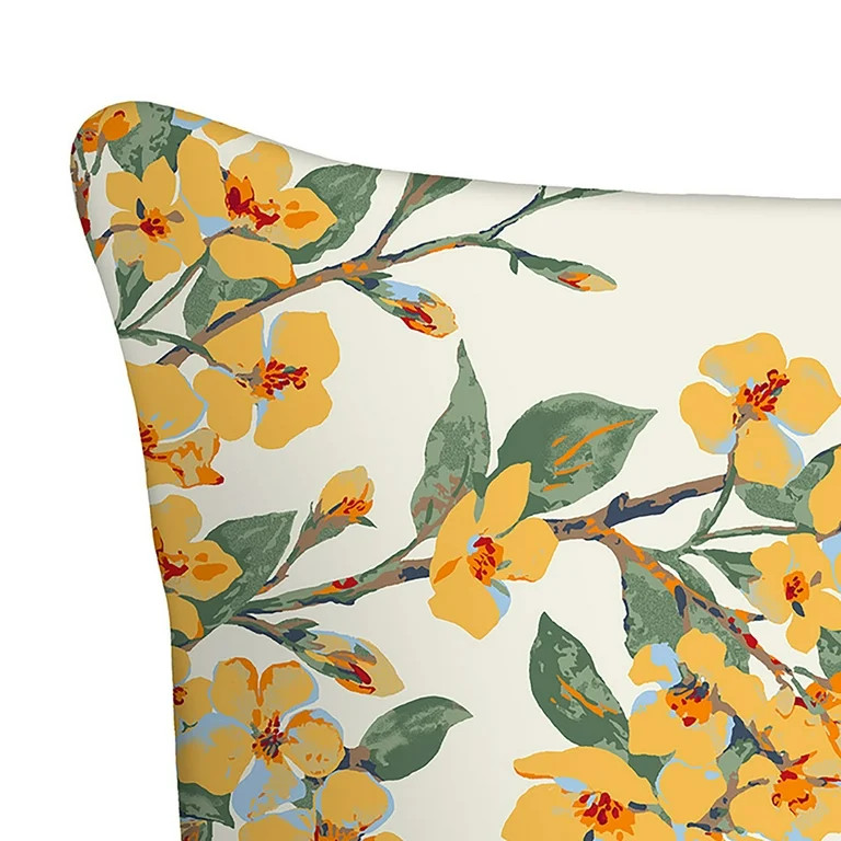 Mainstays 16" x 16" Reversible Bird Duo Decorative Outdoor Throw Pillow, Multi | Walmart (US)