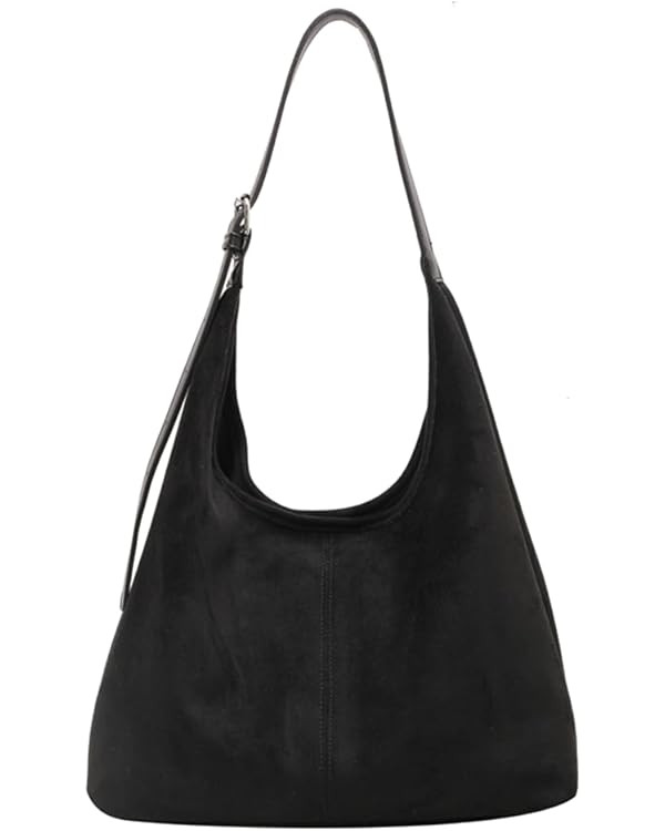 Lushandy Brown Suede Purse Faux Suede Tote Bag Leather Hobo Bags for Women Slouchy Hobo Bag Fall ... | Amazon (US)