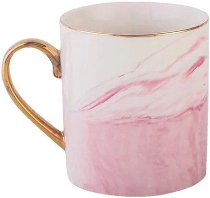 Toshine Coffee Mug Handcraft Ceramic Mug Marble Cup Creative Pink Coffee Mug for Women Breakfast ... | Amazon (CA)