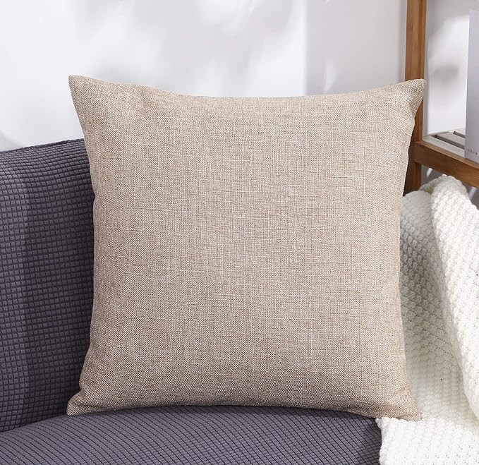 TangDepot Heavy Lined Linen Cushion Cover, Throw Pillow Cover, Decorative Pillow Covers, Indoor/O... | Amazon (US)