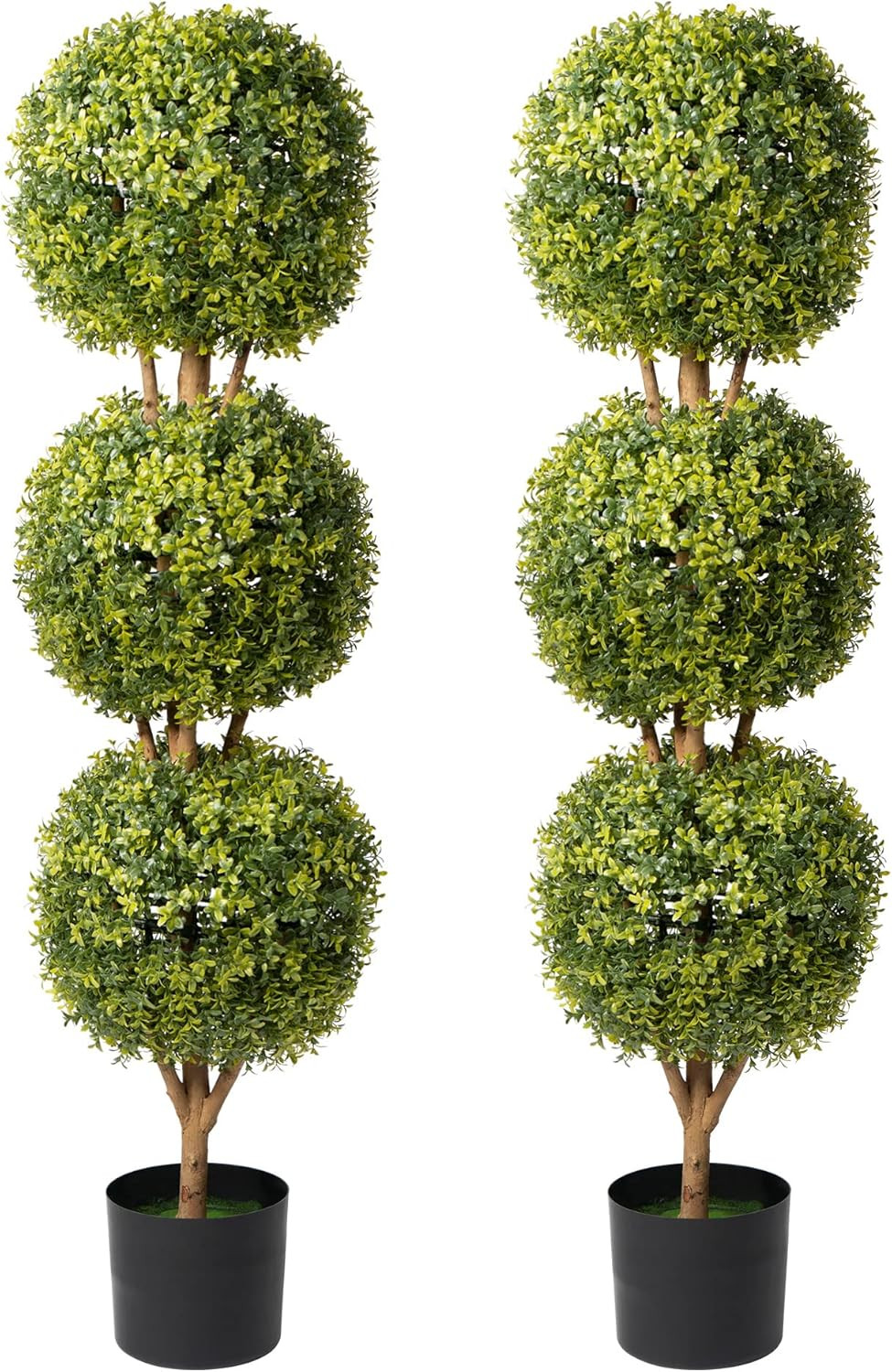 Cozy Castle [2-Pack] 56-inch Artificial Boxwood Ball Tree, 4.7Ft Faux Topiaries for Home Office, ... | Amazon (US)