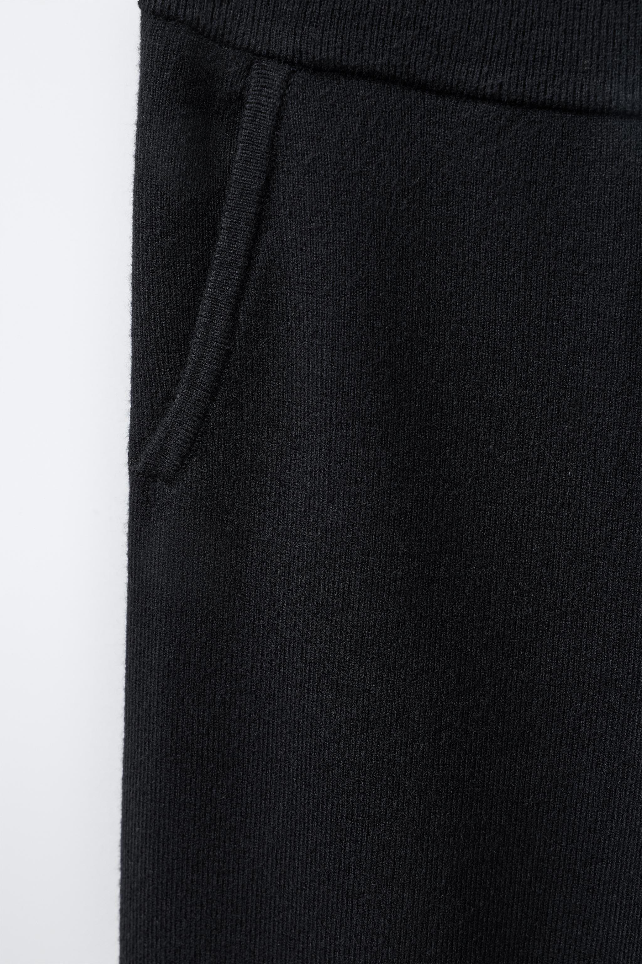 KNITTED WIDE-LEG TROUSERS | Zara UK
