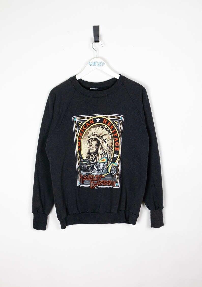 Authentic Vintage 1992 Harley Davidson 3D Emblem American Heritage crewneck sweatshirt / size Lar... | Etsy (US)