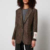 Golden Goose Leopard Jacquard Wool-Blend Blazer - IT 44/UK 12 | Coggles (Global)