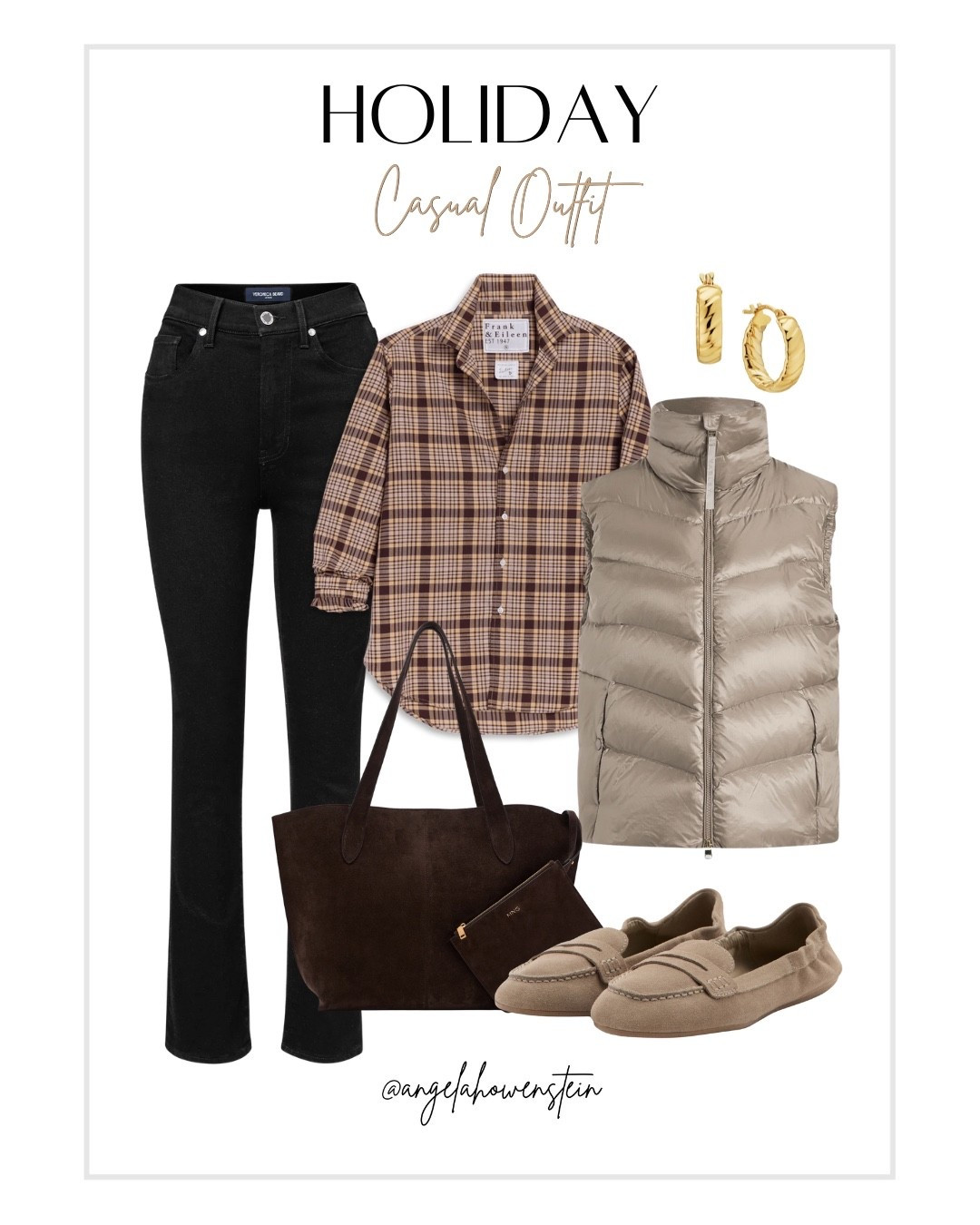 Easy holiday casual today — soft neutrals, a great plaid, and the coziest puffer vest. Pieces you can mix, match, and wear all season long.

#LTKholidaystyle #LTKwinter #LTKcasual #classicstyle #casualoutfit #winteroutfit #denimstyle #casualchic #modernclassic

#LTKootd #LTKOver40 #LTKHoliday