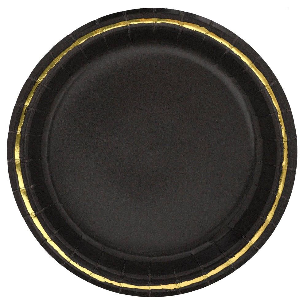 20ct 8.5"" Dinner Paper Plates Black - Spritz | Target