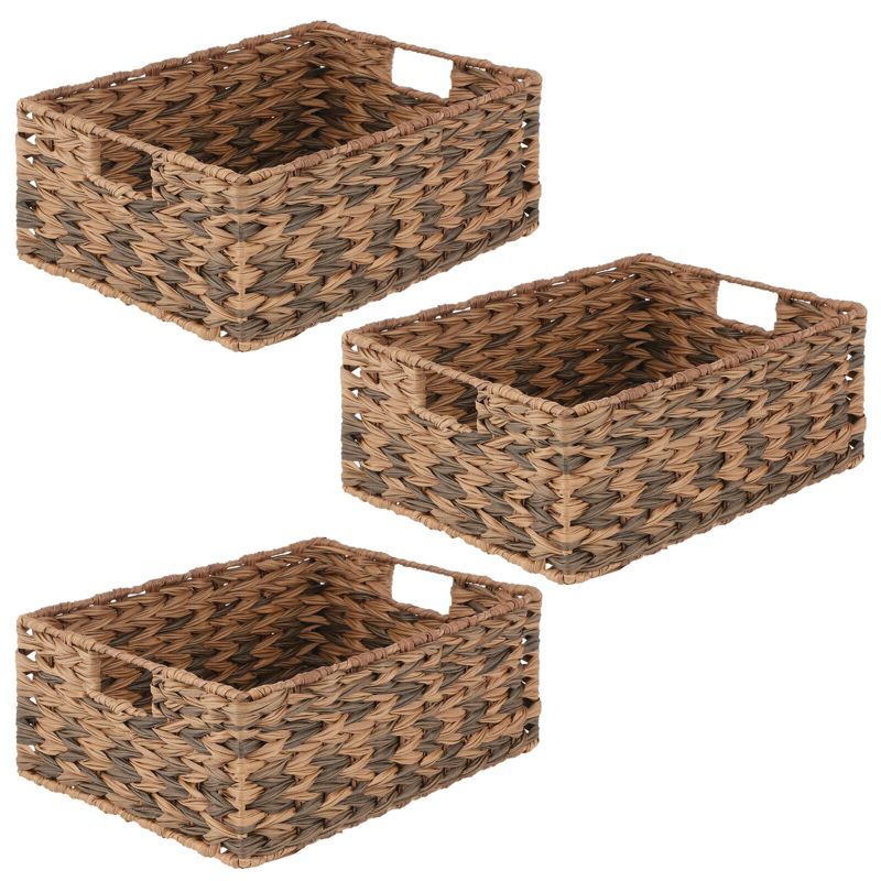 mDesign Woven Ombre Pantry Bin Basket, 3 Pack | Target