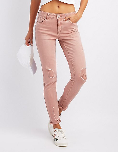 Refuge Destroyed Skinny Boyfriend Jeans Refuge Skinny Boyfriend Destroyed Jeans Refuge Destroyed Mid | Charlotte Russe
