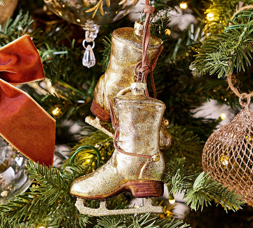 Gold Skates Ornament | Pottery Barn (US)